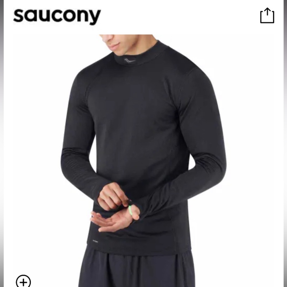 Saucony Black Long Sleeve Men’s Performance Shirt. Size - M